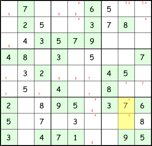 Sudoku Anleitung Schritt 22