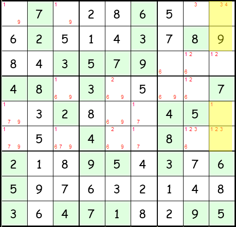 Sudoku Anleitung Schritt 38