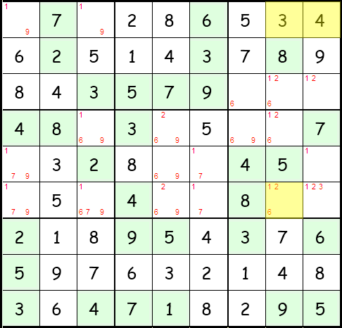 Sudoku Anleitung Schritt 39