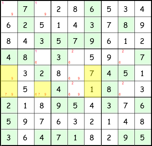 Sudoku Anleitung Schritt 44
