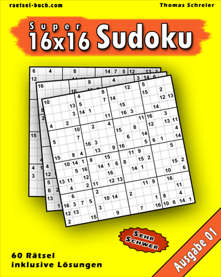 16×16 Sudoku schwer (Rätselbuch)